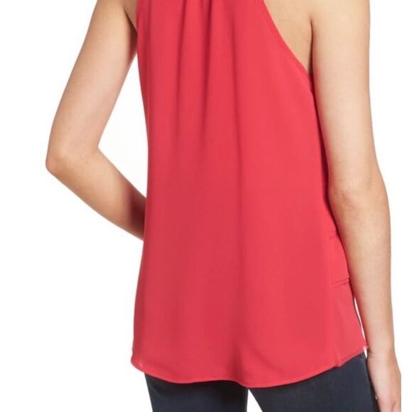 Red halter layering blouse - Picture 3 of 5